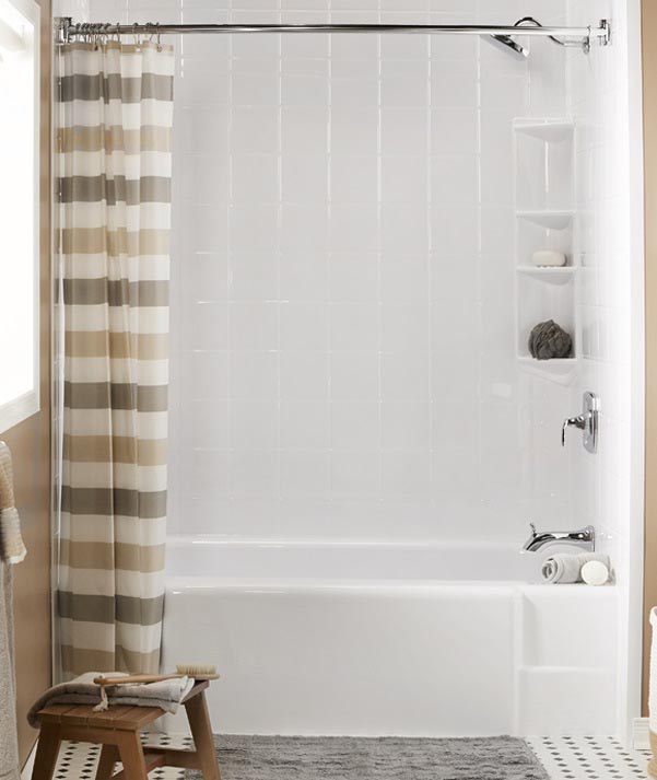 New Bath Fitter bathtub with glass wall