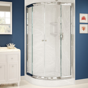 double curved glass shower door